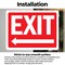 Signmission Exit Sign, Vinyl Decal, 5 in W, 3.5 in H, Exit with Left Arrow OS-2PACK-MISC-D-35-L-19487 - alternate 6